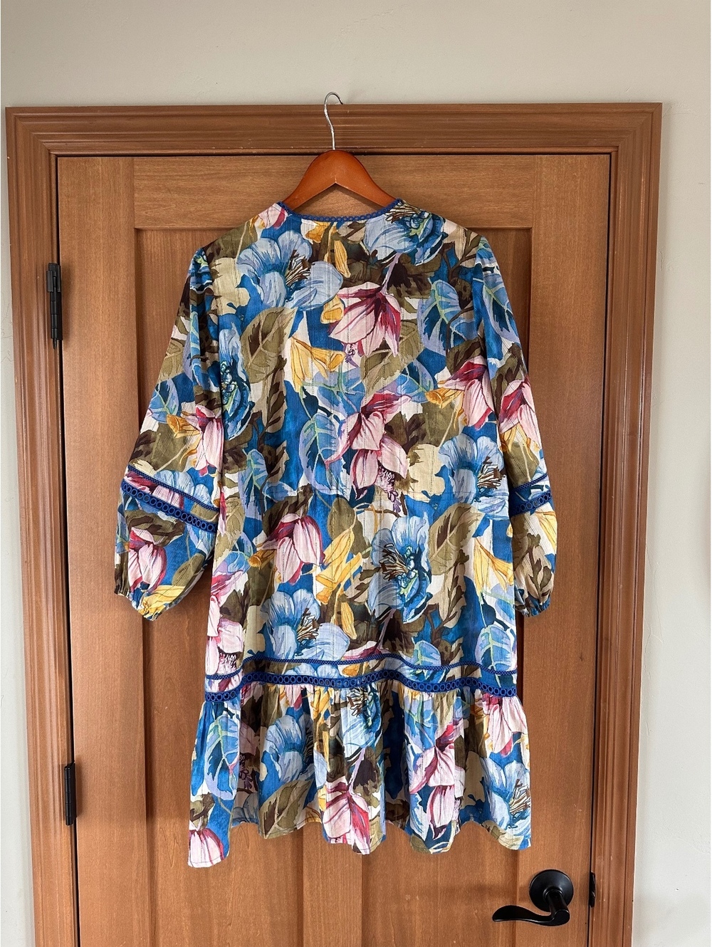 NWT Tommy Bahama Playa Marbella Open Front Beach Tunic Blue Floral Women’s Small - Picture 7 of 15
